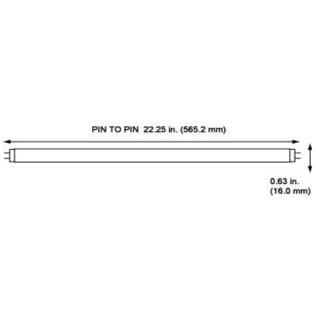 14W 3000K T5 Fluorescent Bulb 24 Inch G5 Bipin Base Pack of 10 H875323
