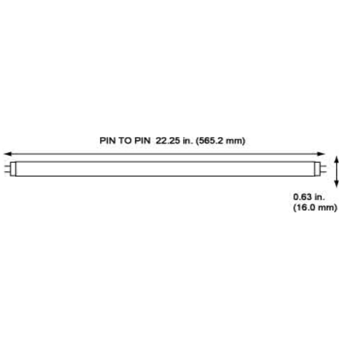 14W 3000K T5 Fluorescent Bulb 24 Inch G5 Bipin Base Pack of 10 H875323