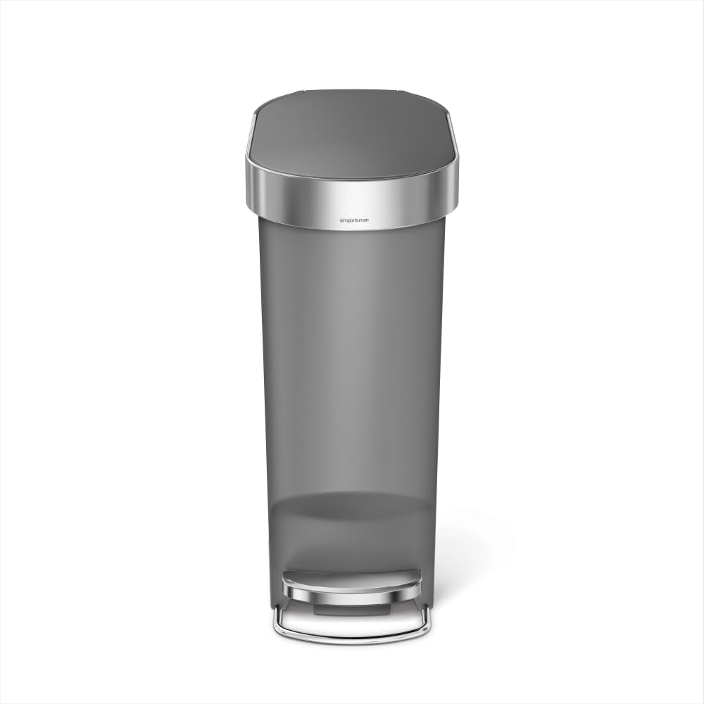 40L Stainless Steel Step Trash Can X6559