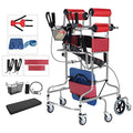 Upright Rollator Walker with 8 Wheels and Seat E12105
