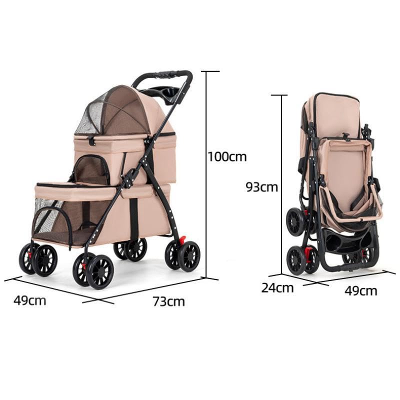 Double Pet Stroller with Cup Holder F1751