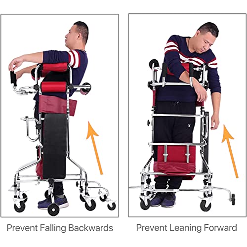 Upright Rollator Walker with 8 Wheels and Seat E12105