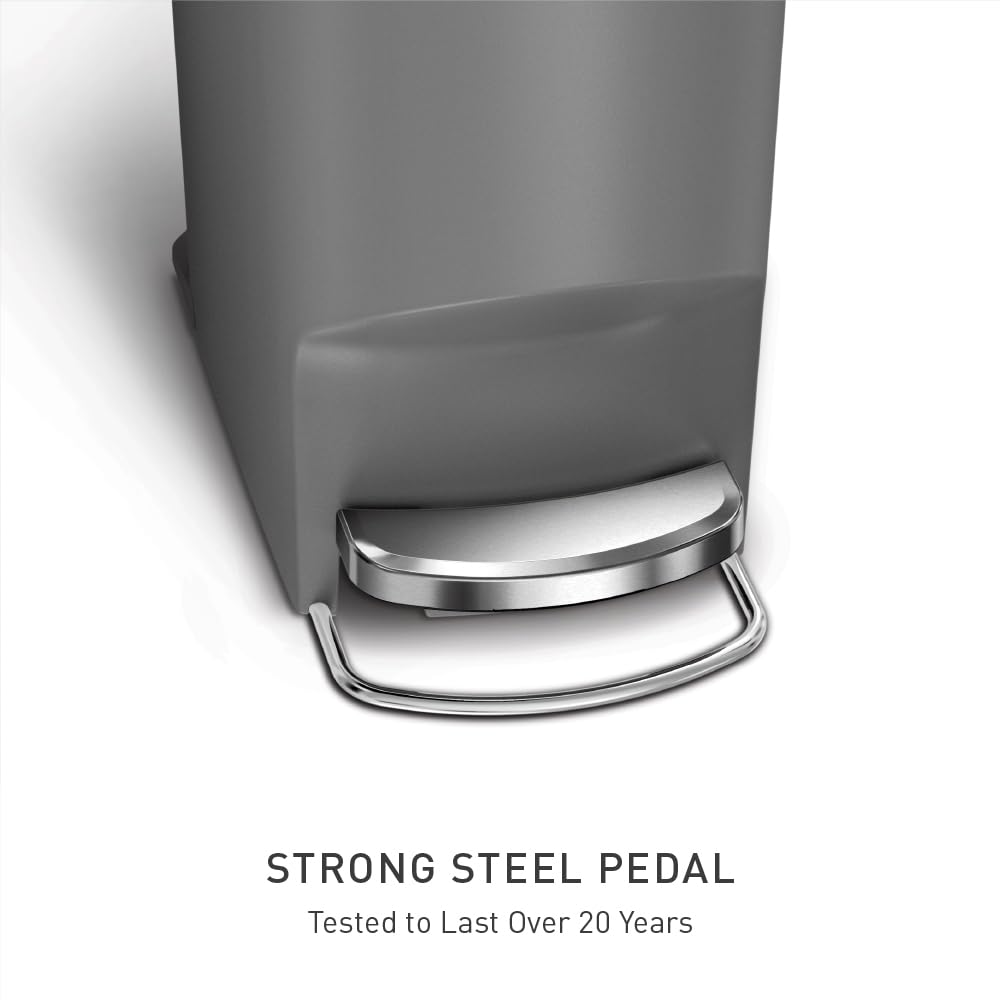 40L Stainless Steel Step Trash Can X6559