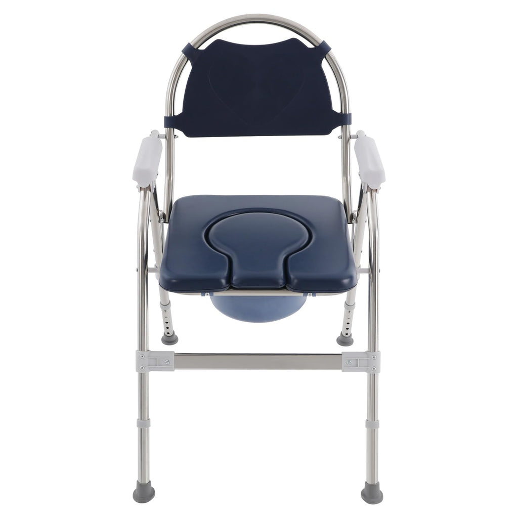 3 in 1 Commode Chair with Arms, Adjustable Height, Padded Seat, Toilet Bucket G403167