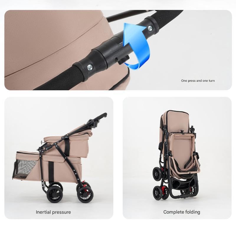 Double Pet Stroller with Cup Holder F1751