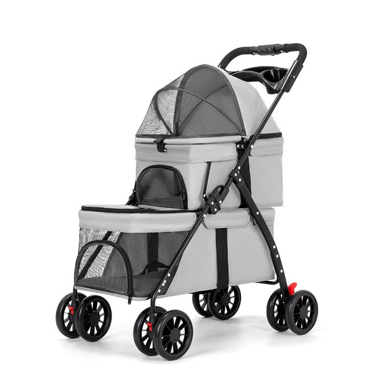 Double Pet Stroller with Cup Holder F1751