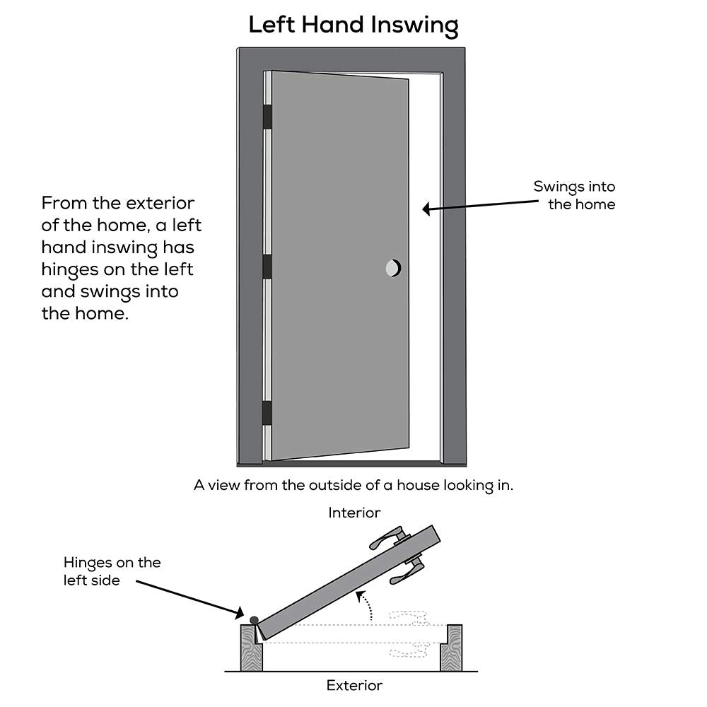 Steel Primed Left Hand In-Swing Prehung Front Door Full Lite Round Top Clear Glass 36" x 80" R650