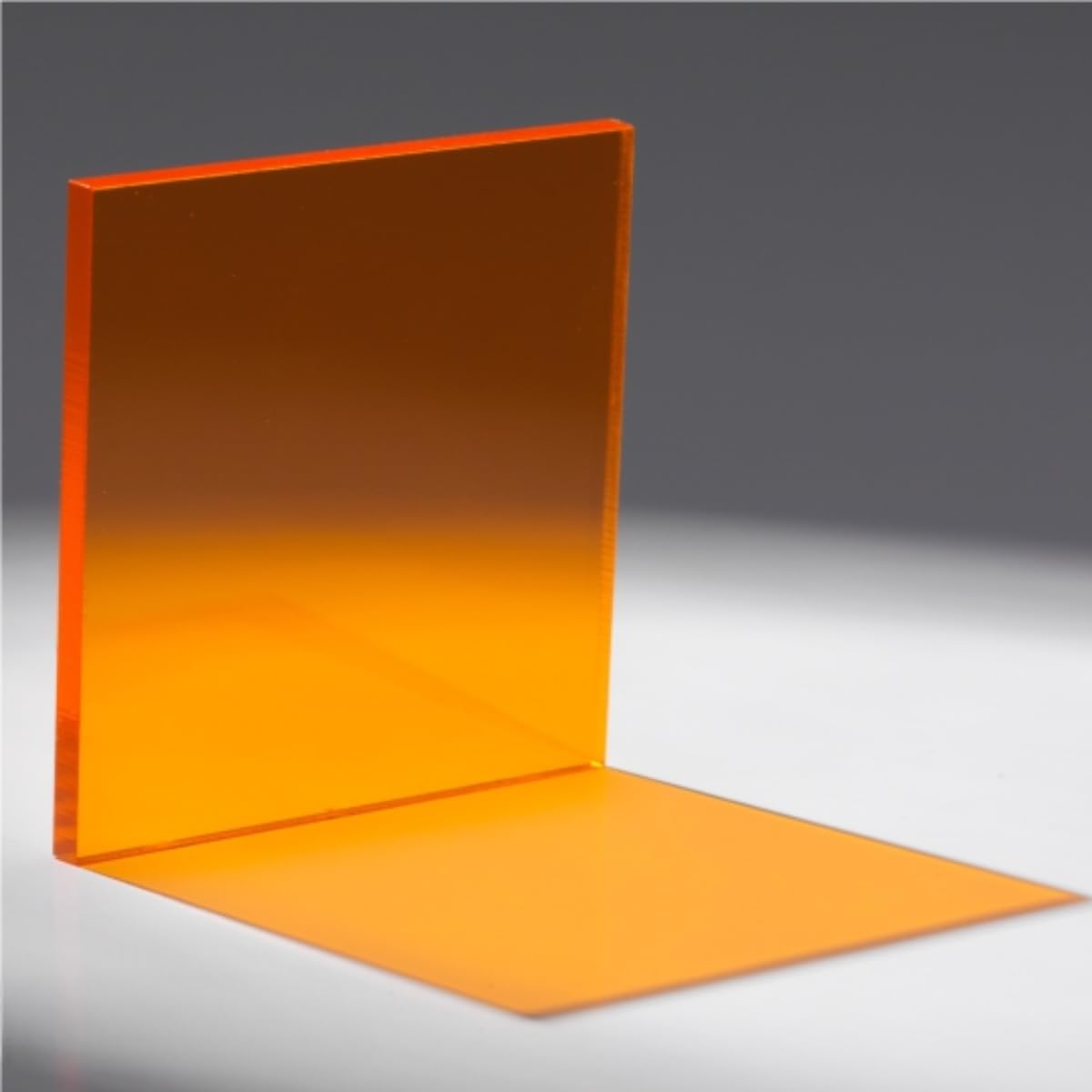 Transparent Acrylic Plexiglass Plastic Sheet 1/8" Thick 3mm Orange 12" x 18" V986273