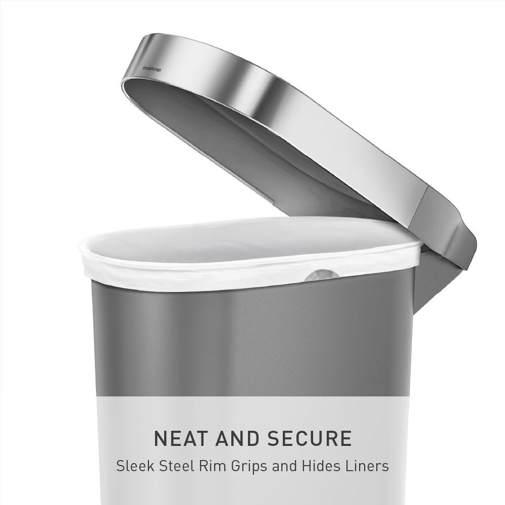40L Stainless Steel Step Trash Can X6559