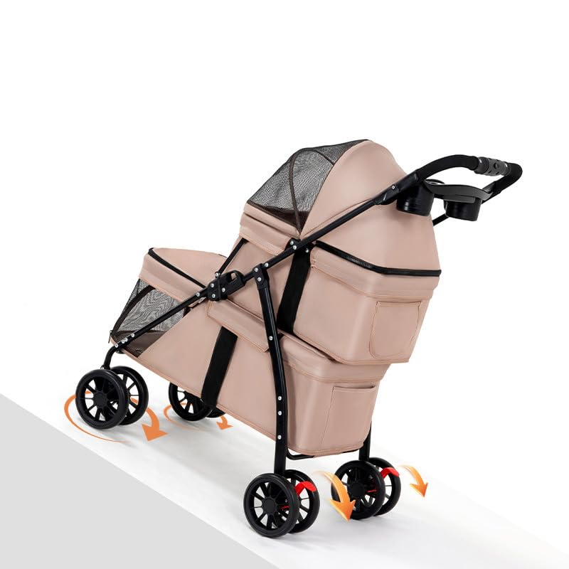 Double Pet Stroller with Cup Holder F1751