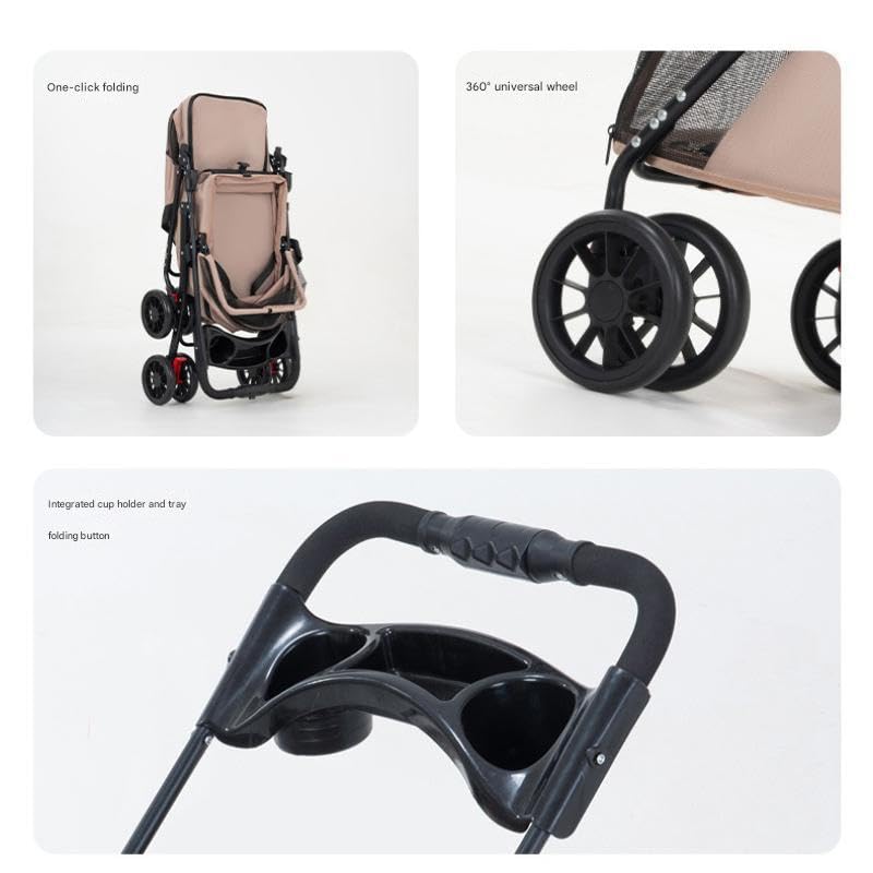 Double Pet Stroller with Cup Holder F1751