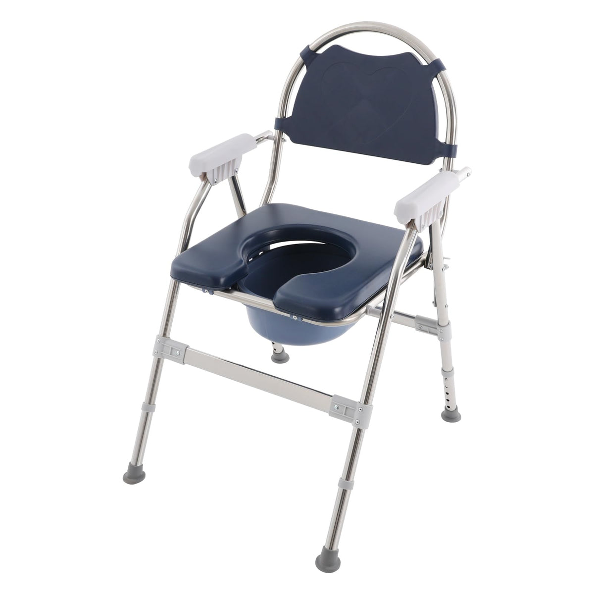 3 in 1 Commode Chair with Arms, Adjustable Height, Padded Seat, Toilet Bucket G403167