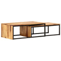 Brown Solid Sheesham Wood Nesting Coffee Table Set of 2 Z885688