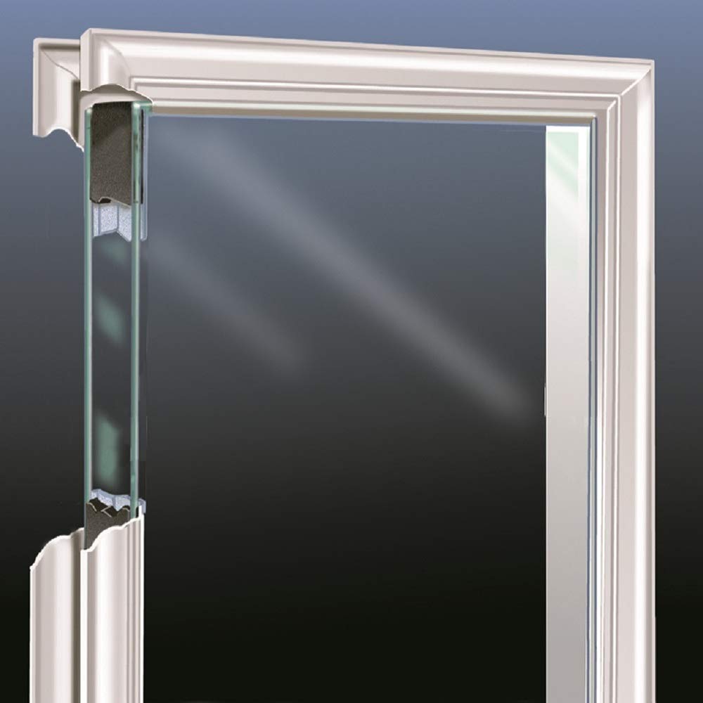 Steel Primed Left Hand In-Swing Prehung Front Door Full Lite Round Top Clear Glass 36" x 80" R650