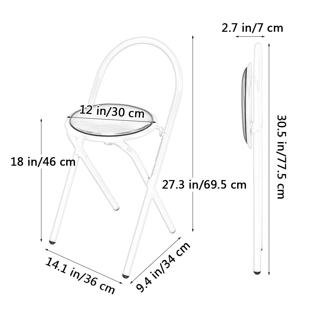 18 Inch Folding Chair with Backrest Q831