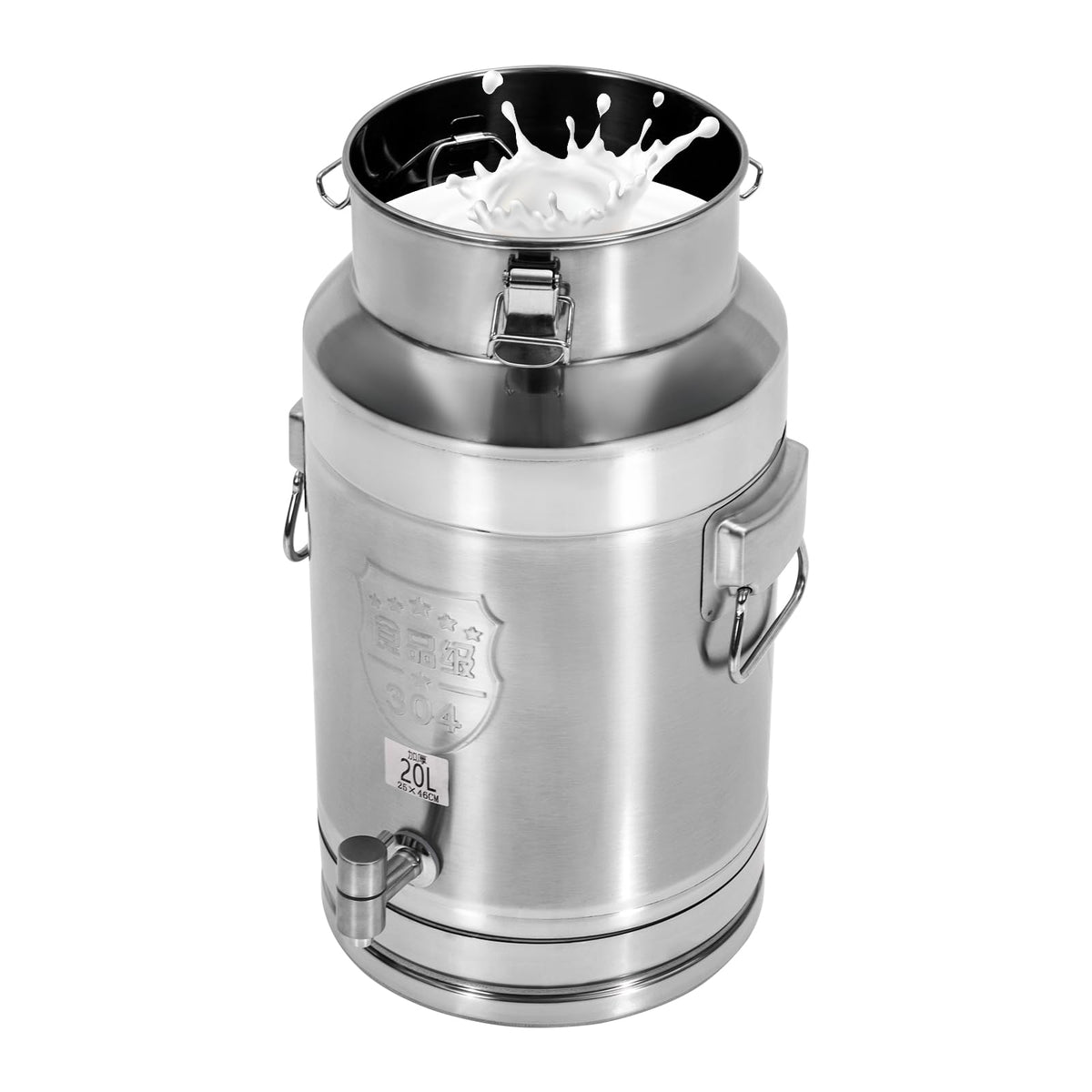 Stainless Steel 20L Milk Can with Faucet Z4462