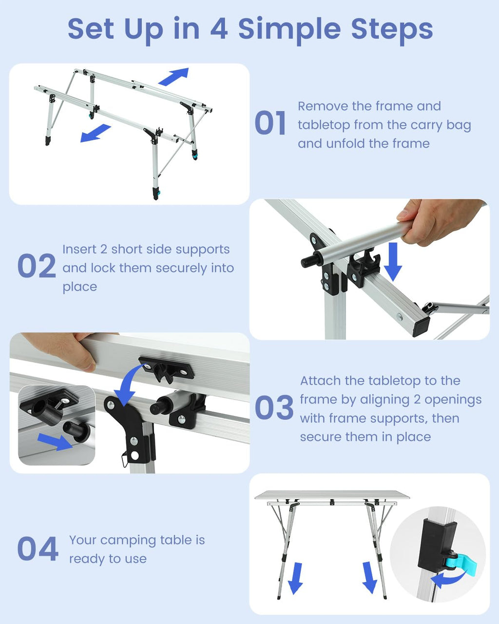 Aluminum Folding Camping Table O50943