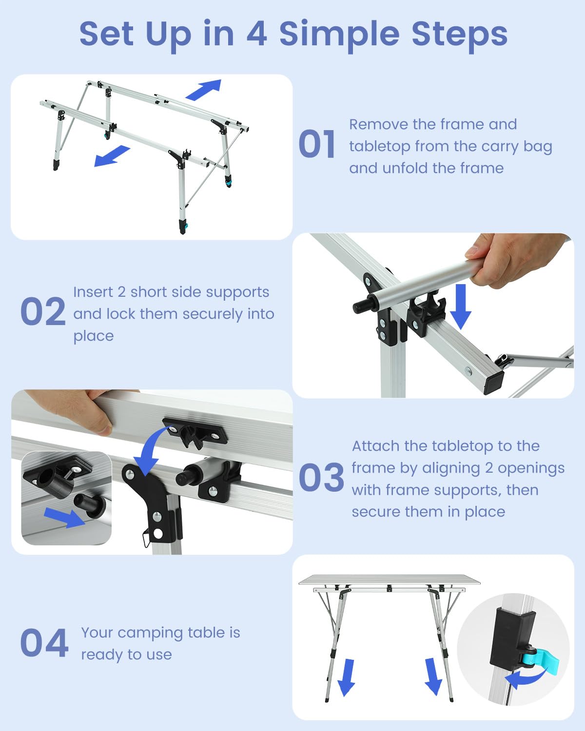 Aluminum Folding Camping Table O50943