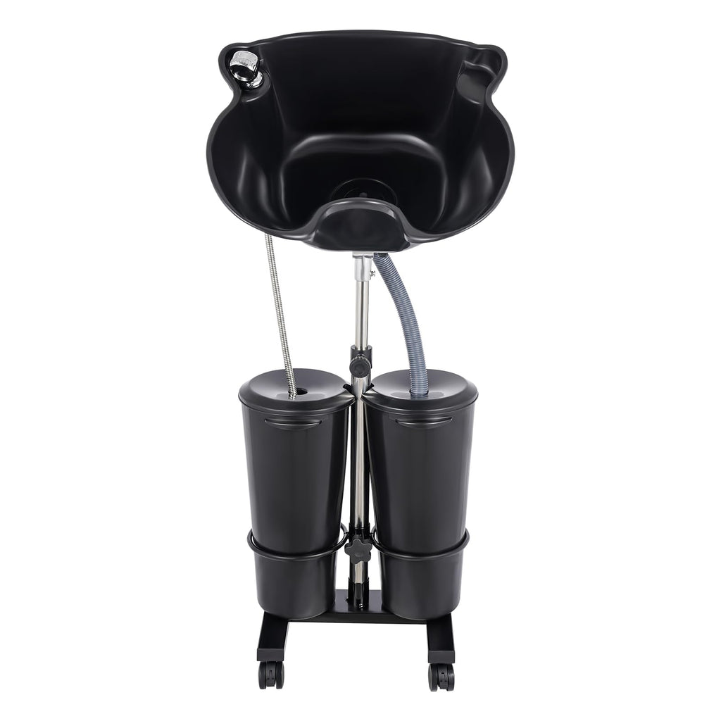 Portable Plastic Shampoo Unit with Electric Pump, 2 Buckets and Drain Hoses H148