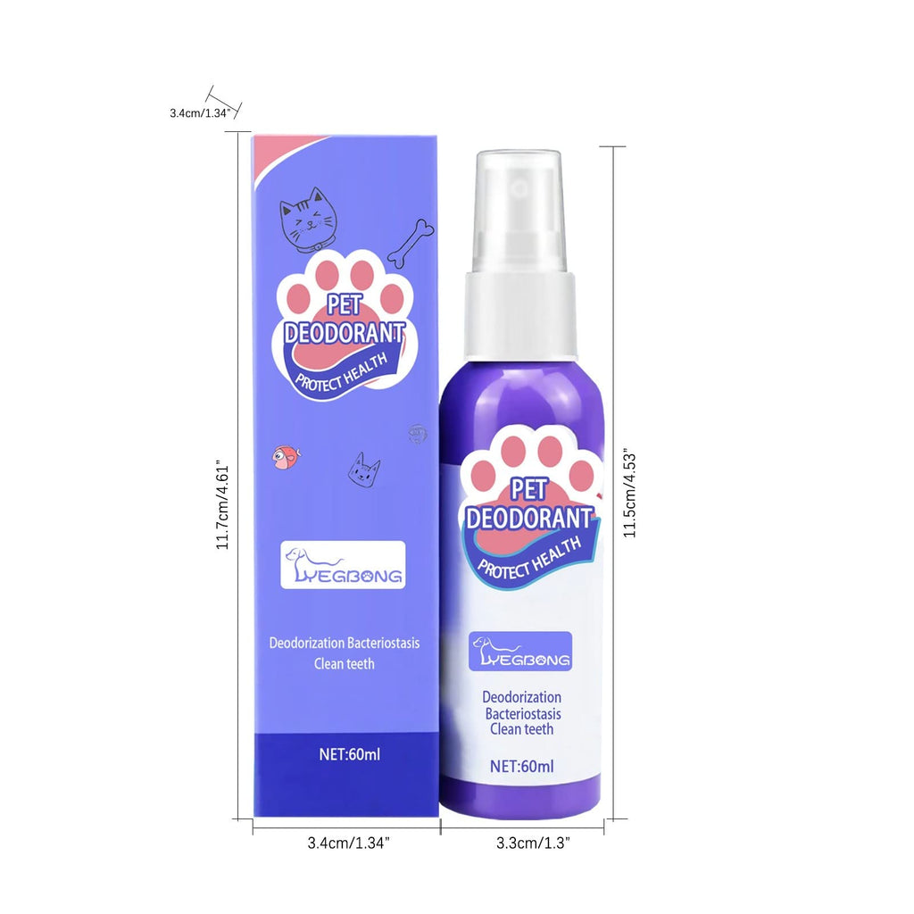 Pet Breath Freshen Spray 60ml Oral Hygiene Solution for Dogs & Cats F706131
