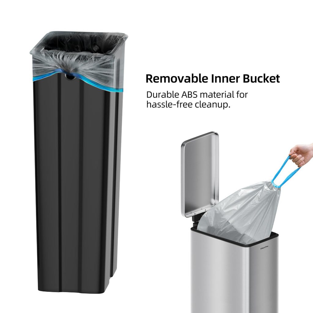 8 Gallon Stainless Steel Trash Can with Soft Close Lid X463715