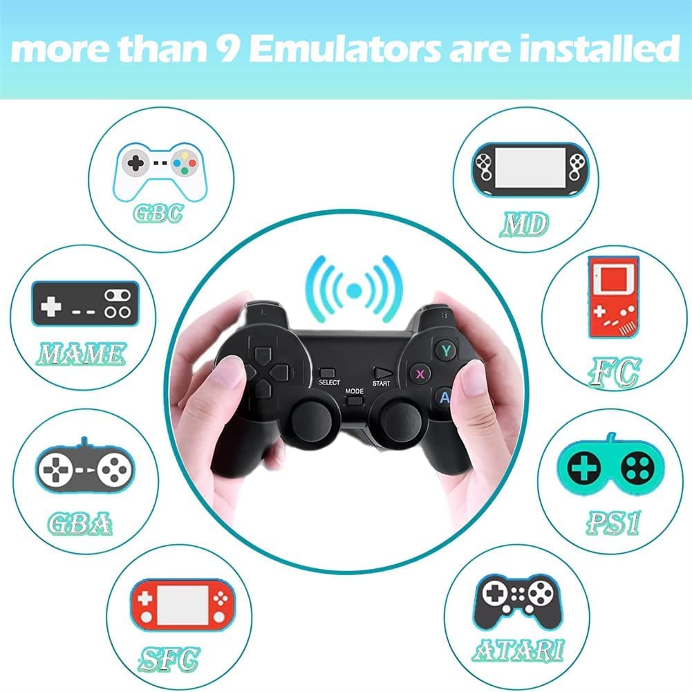Wireless Retro Game Console with 10,000+ Built-in Games, 4K HDMI-Compatible, 64G, Black R741333
