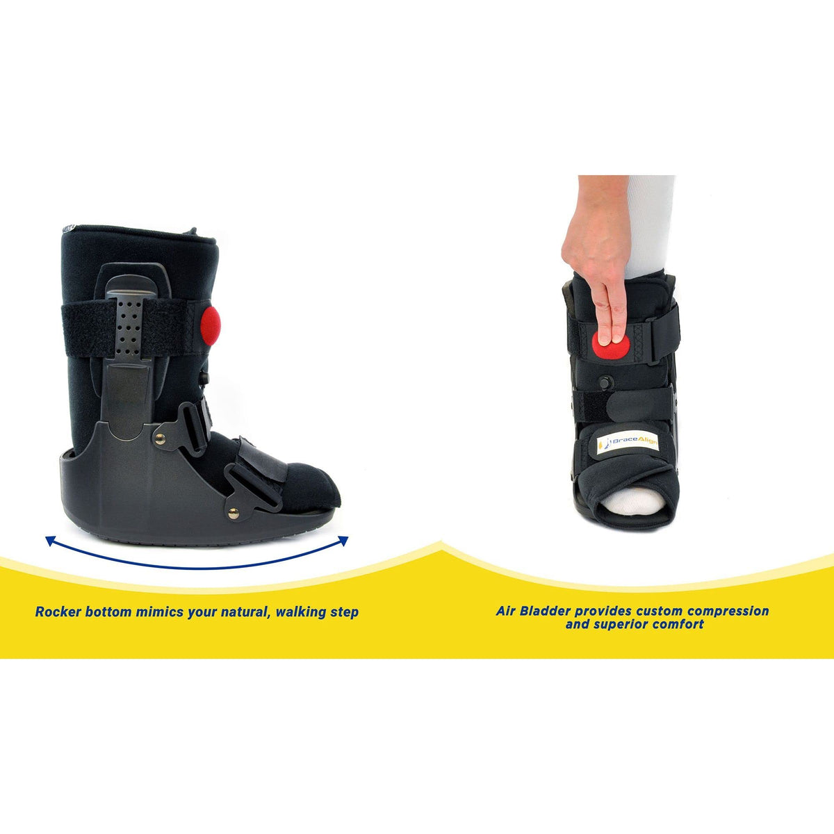 Short CAM Walker Boot + Ankle & Foot Ice Pack Cold Wrap O54447