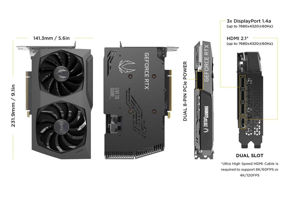 GeForce RTX 3070 8GB GDDR6 Graphics Card Z3848