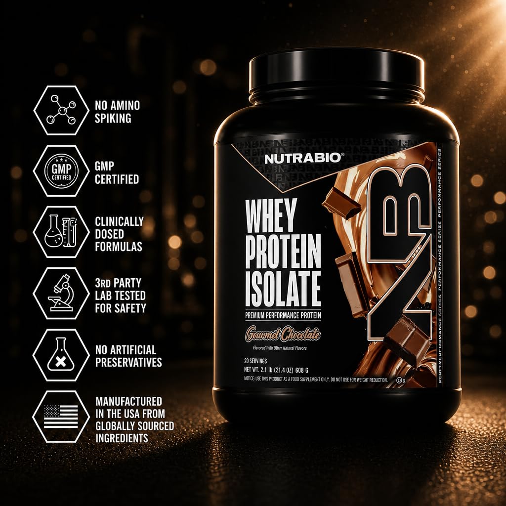 Whey Protein Isolate Powder, 25g Protein, Non-GMO, Gourmet Chocolate, 20 Servings D893