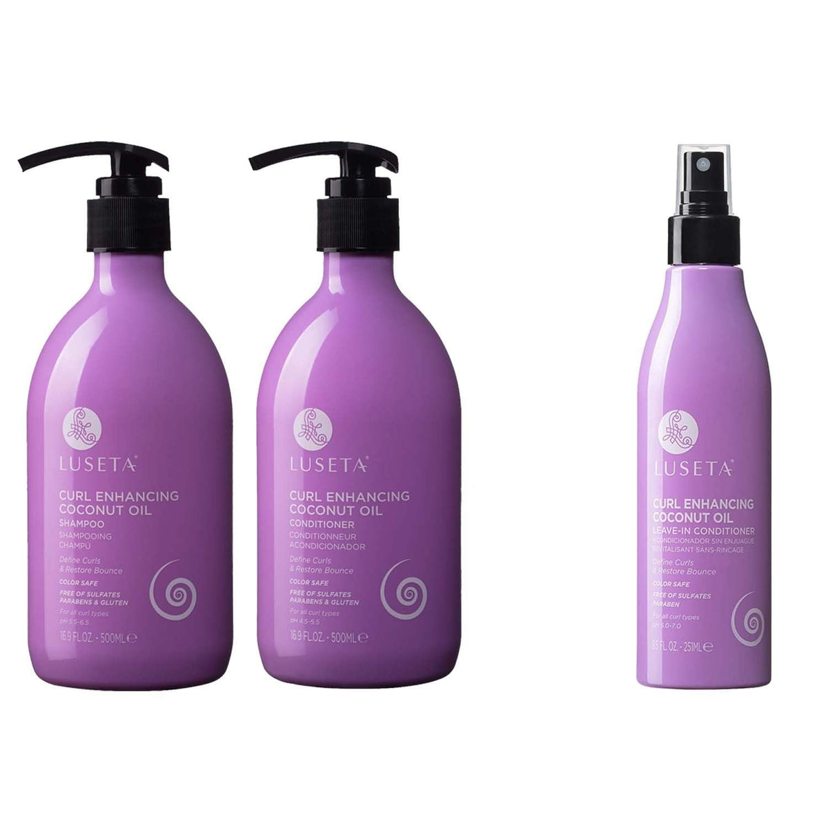 Coconut Oil Shampoo & Conditioner Set and Leave in Conditioner W872427
