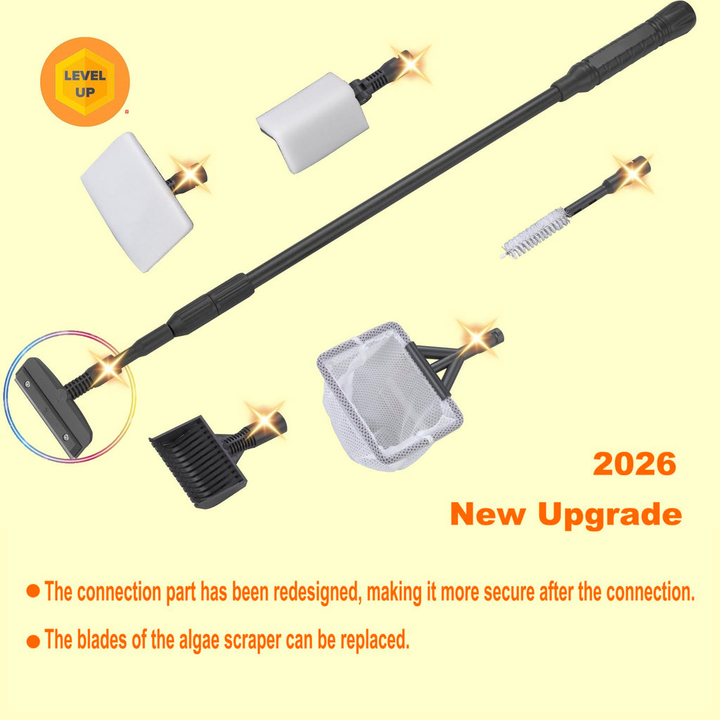 9IN1 Aquarium Cleaning Tools Long Handle Algae Scraper V450700