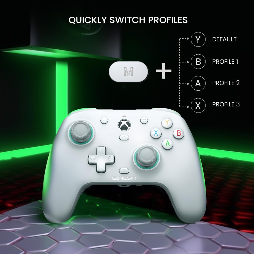 Wired Controller with Hall Effect Joysticks, 3.5mm Audio Jack (White) Z606