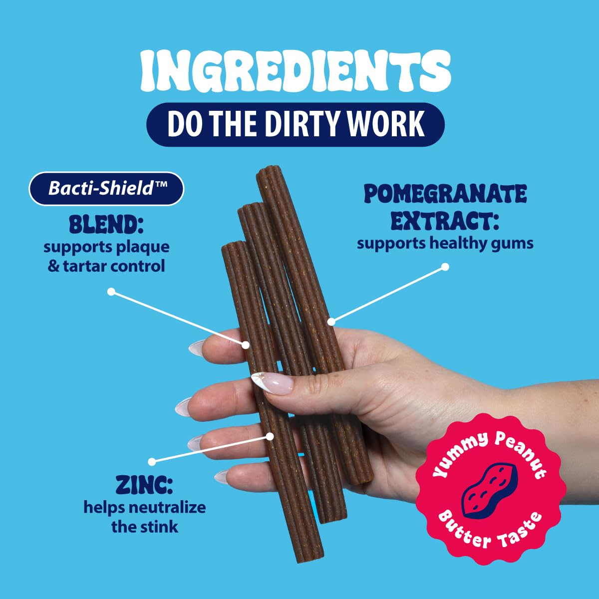15 Ct Dental Treat Sticks for Large Dogs Y68539