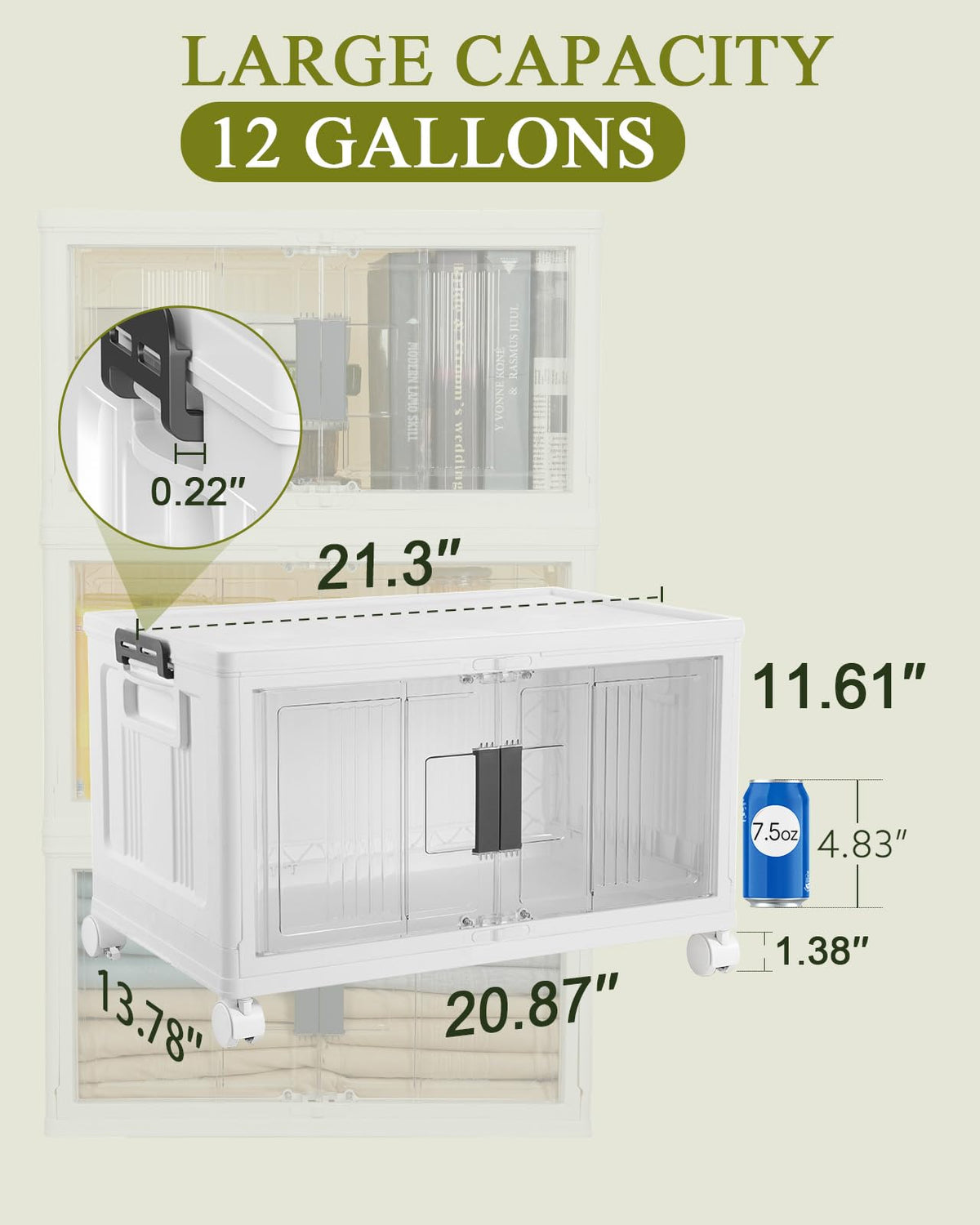48QT Storage Bins with Lids, 4 Pack J958640