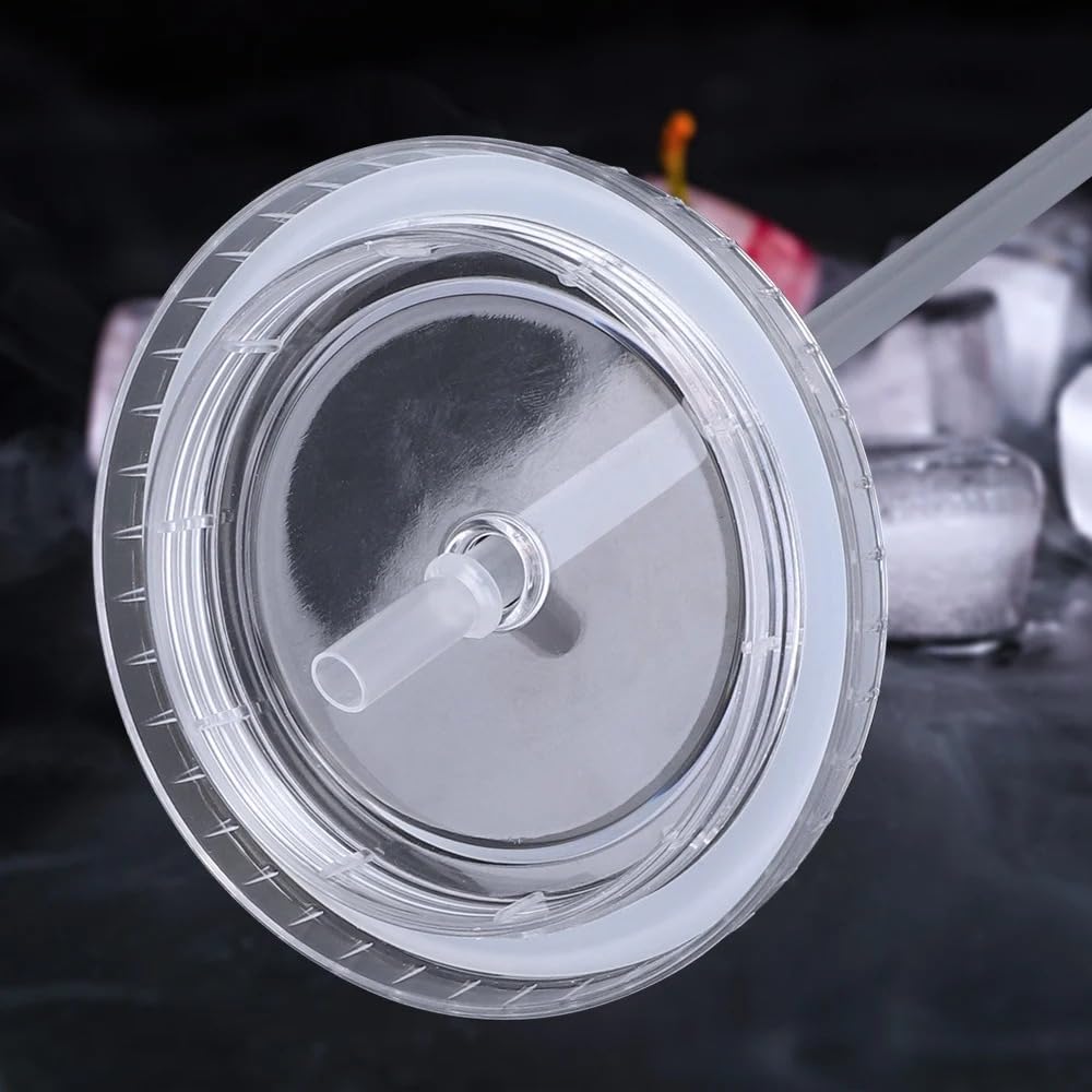 650ml Clear Tumbler with Lid and Straw C222