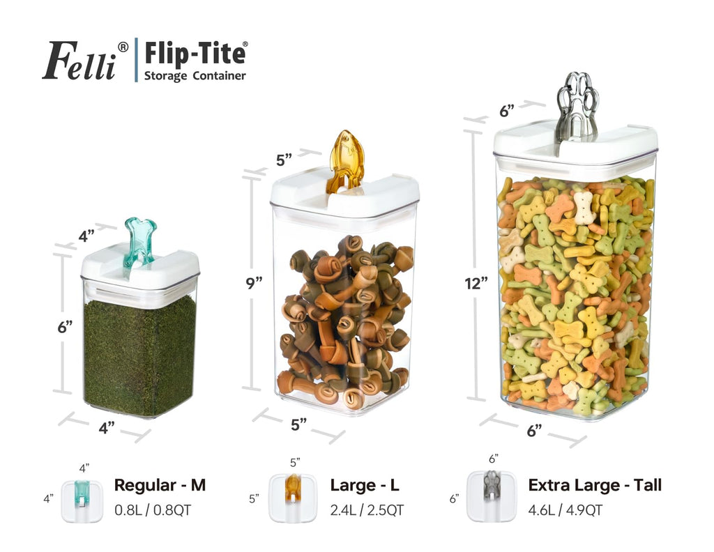 Airtight Pet Food Container with Flip Top Handles K31689