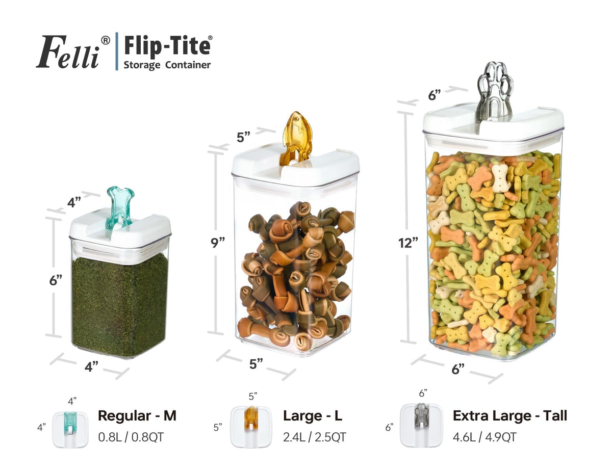 Airtight Pet Food Container with Flip Top Handles K31689