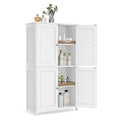 Floor Storage Cabinet with 2 Adjustable Shelves and 4 Doors P403343