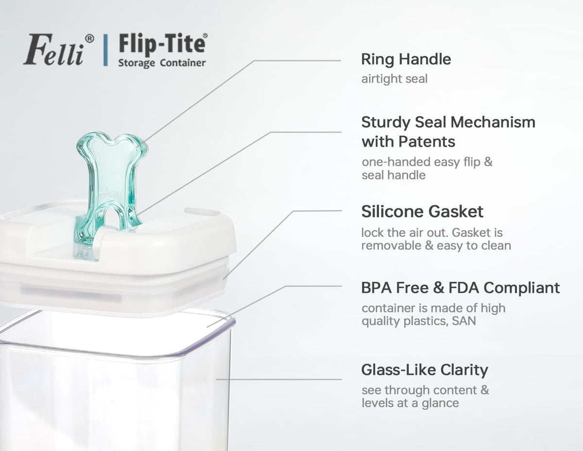 Airtight Pet Food Container with Flip Top Handles K31689