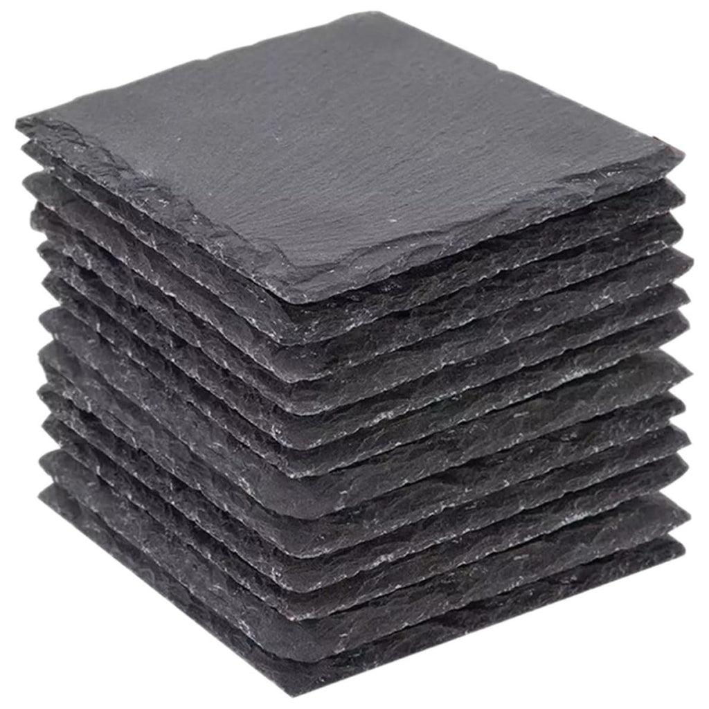 Natural Stone Coasters 12pcs with Non Slip Bottom Q147