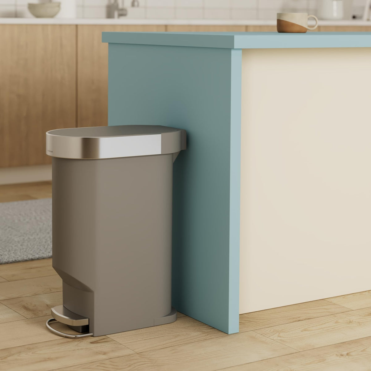 40L Stainless Steel Step Trash Can X6559
