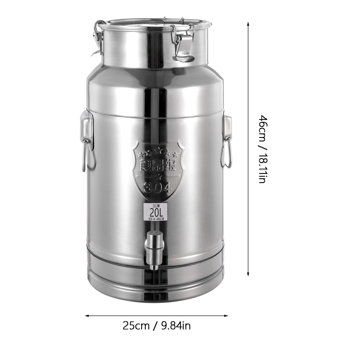 Stainless Steel 20L Milk Can with Faucet Z4462