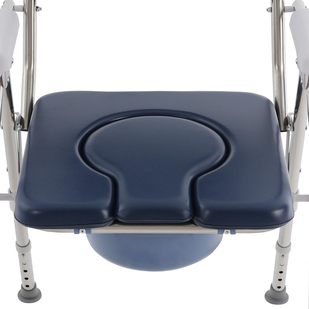 3 in 1 Commode Chair with Arms, Adjustable Height, Padded Seat, Toilet Bucket G403167