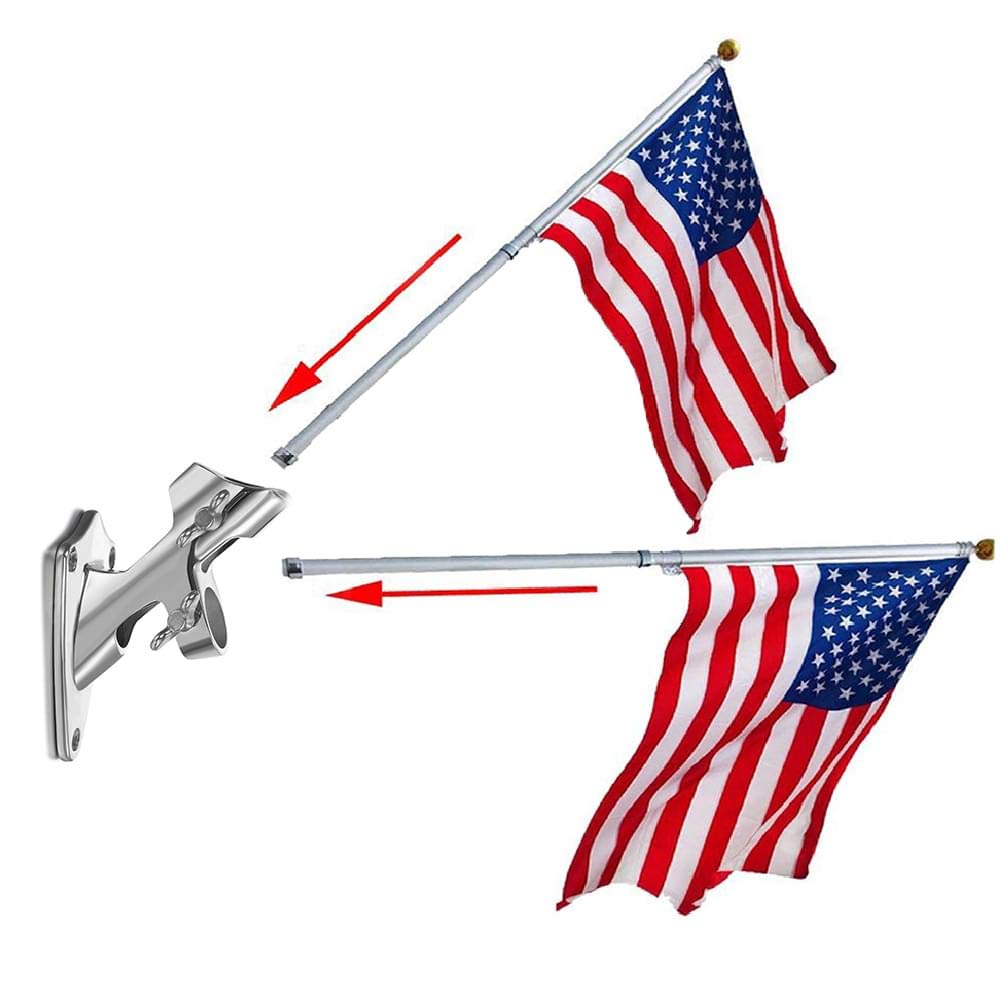 Flag Pole Bracket, 316 Marine Grade Stainless Steel J90448