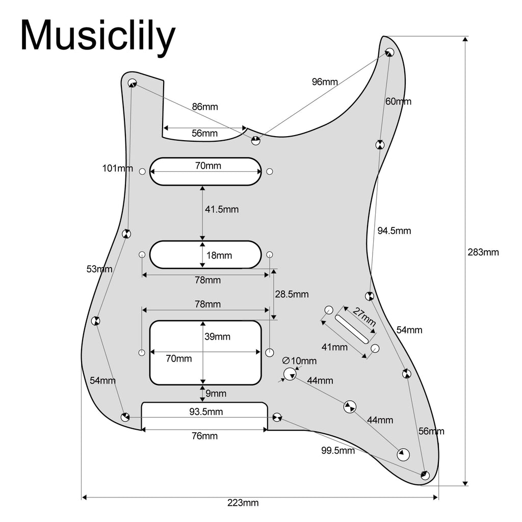 Black Pre-wired HSS Pickguard Set I468869