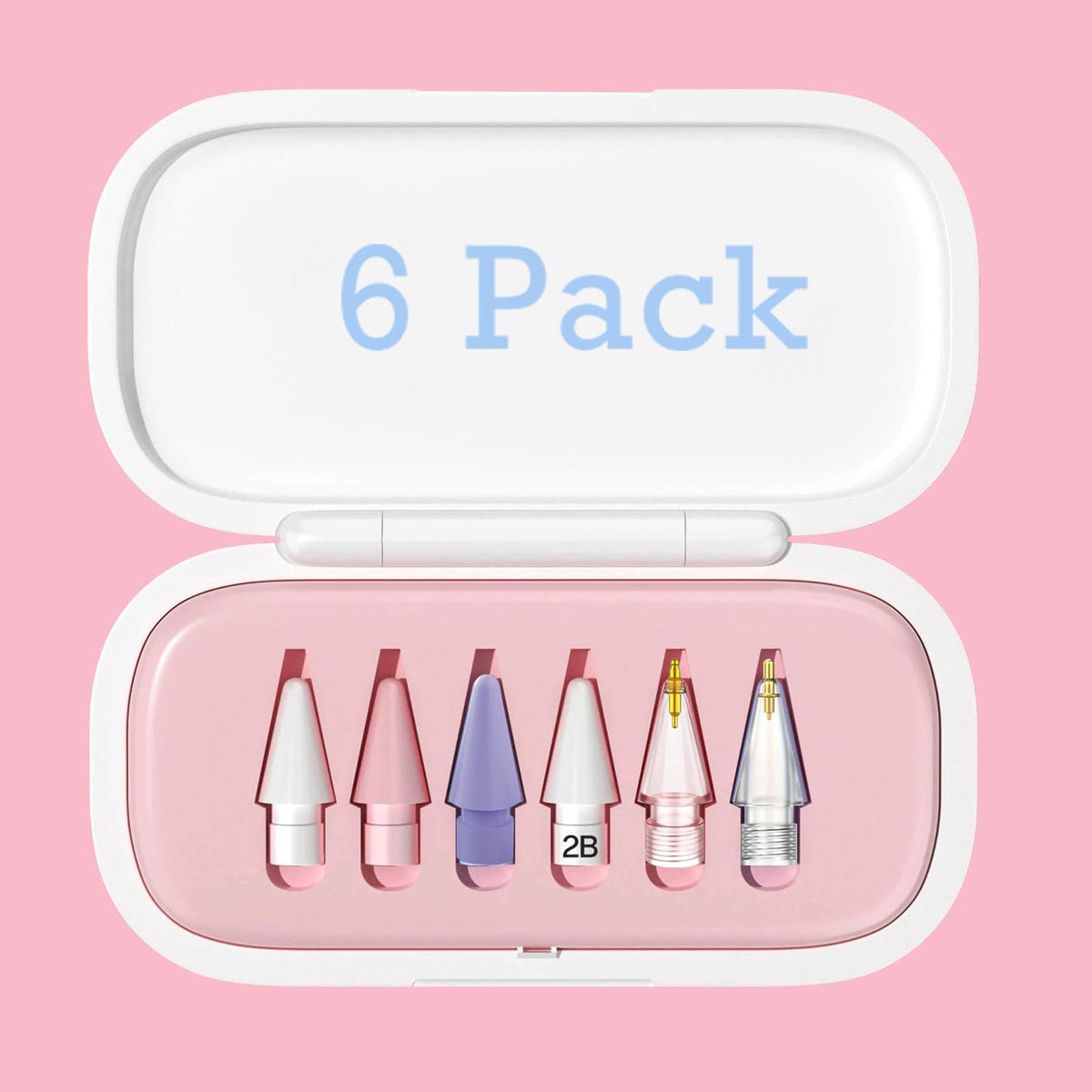 6 Pack Replacement Pencil Tips with Case K5970