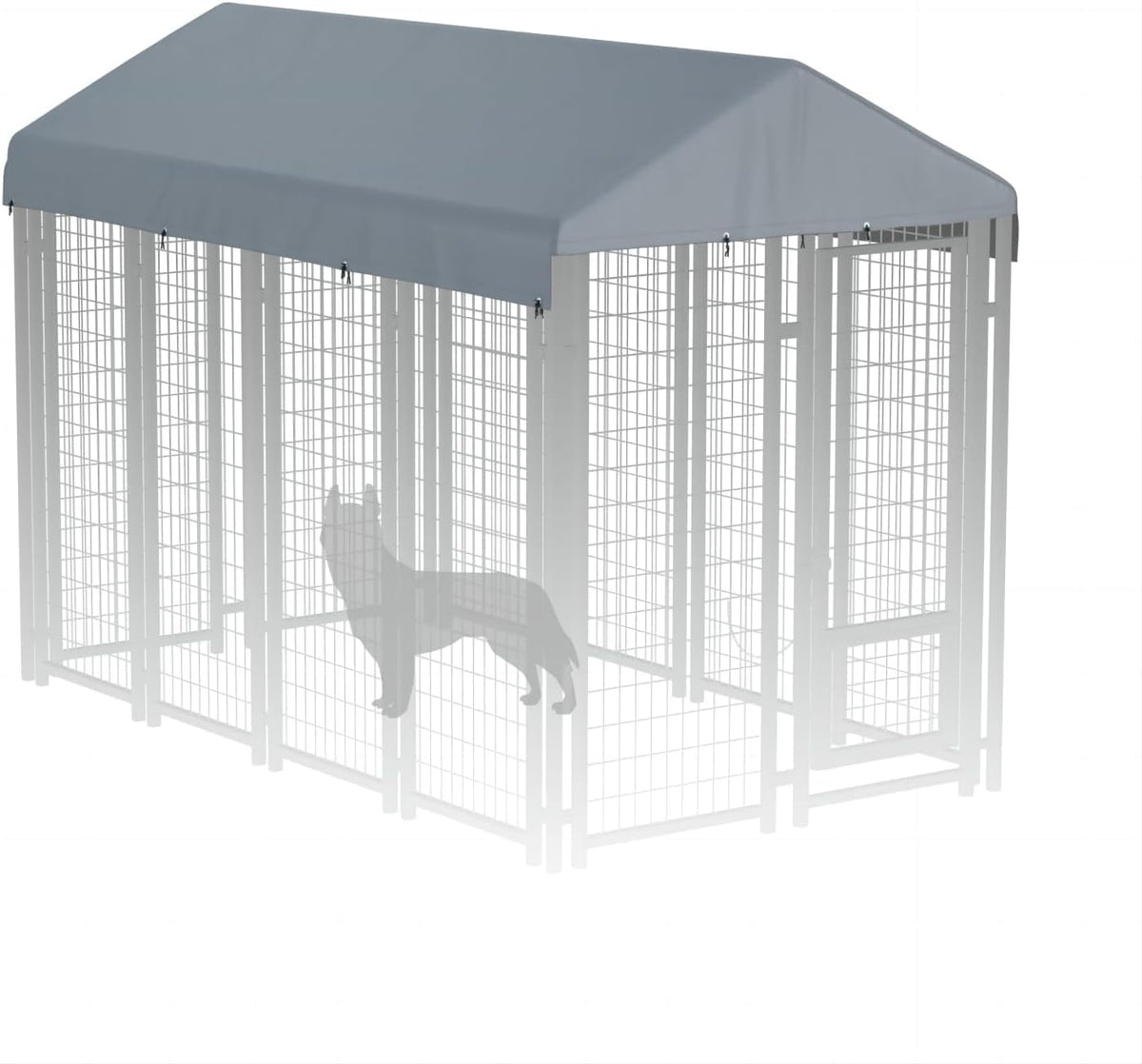 Gray Dog Kennel Cover 10' x 5' M2862