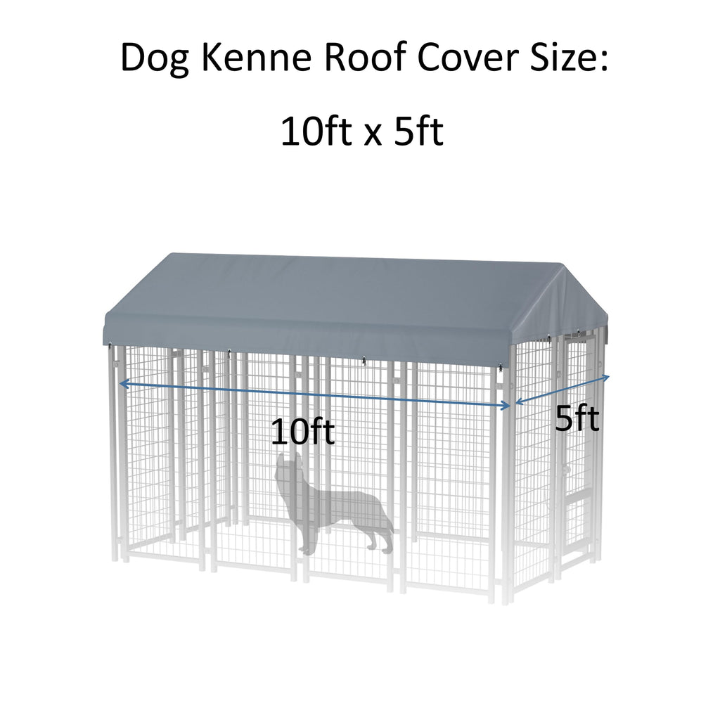 Gray Dog Kennel Cover 10' x 5' M2862