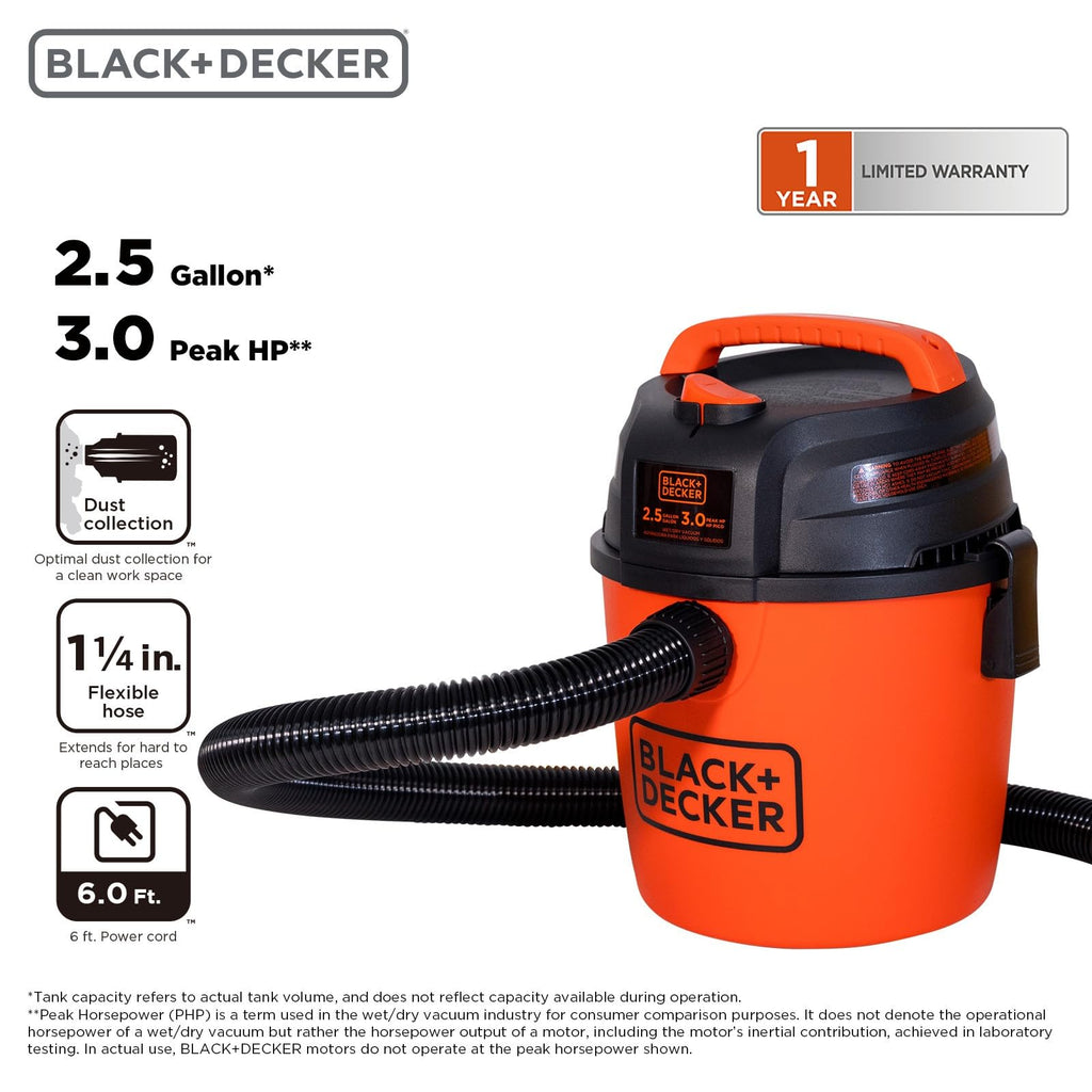 2.5 Gallon Wet Dry Shop Vacuum U982