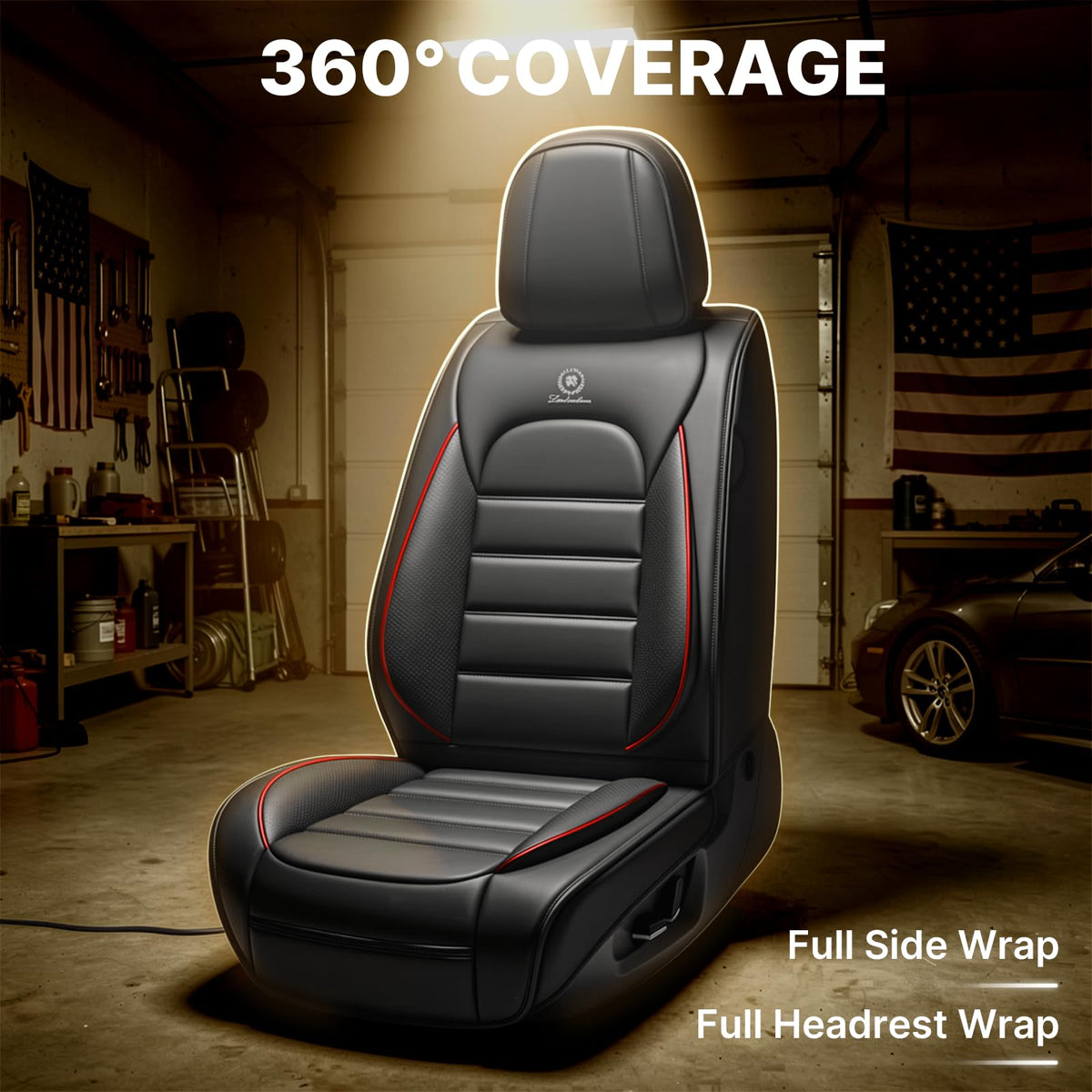 Waterproof Leather Car Seat Covers Set of 5 O813